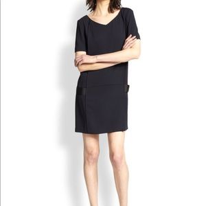 The kooples navy panel dress with ribbon detail